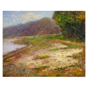 Leontine von Littrow, Terst 1856 - 1925 Abbazia, Podzimní pohled na pobřeží