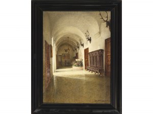 Hans Pühringer, Klosterneuburg 1875 - 1953 Klosterneuburg, Great Corridor in Goldegg Castle