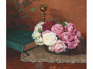 Maximilian Lenz, Vienne 1860 - 1948 Vienne, attribué, Nature morte aux fleurs