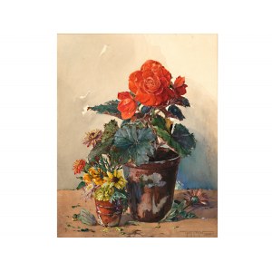 Gustav Feith, Viedeň 1875 - 1951 Viedeň, Zátišie s kvetmi