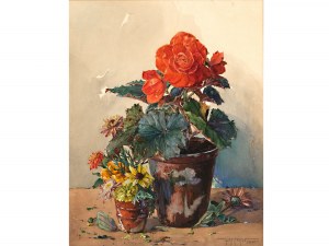 Gustav Feith, Vienna 1875 - 1951 Vienna, Natura morta con fiori