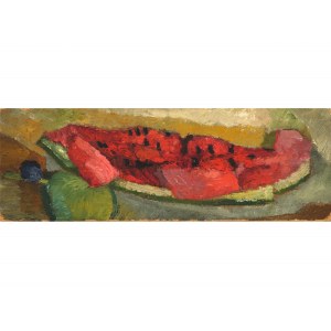 Gabriele Münter, Berlín 1877 - 1962 Murnau am Staffelsee, připsáno, Zátiší s melounem