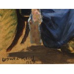 Ludwig Koch, Vienna 1866 - 1934 Vienna, Donna con ombrellino