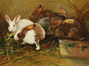 Giovanni Sanvitale, born 1935 in Italy, Rabbit family