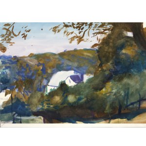 Josef Dobrowsky, Karlsbad 1889 - 1964 Tullnerbach, Blick auf den Teich