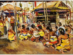 Carl Fahringer, Wiener Neustadt 1874 - 1952 Vienne, Motif de Bali