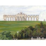Hans Ranzoni, Wien 1868 - 1956 Krems an der Donau, Der Neptunbrunnen mit der Gloriette im Schlosspark Schönbrunn