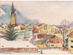 Unbekannter Maler, Ansicht von Kitzbühel