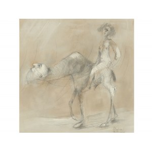 Unknown artist, Woman on horseback