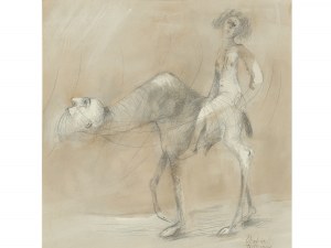 Unbekannter Künstler, Frau auf dem Pferderücken