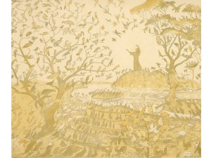 Oskar Laske, Czernowitz 1874 - 1951 Viedeň, Vtáčie kázanie svätého Františka z Assisi