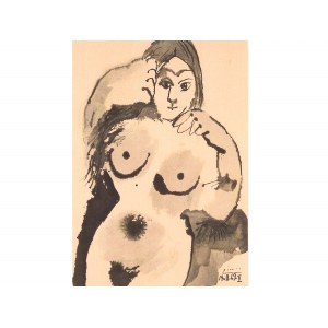 Pablo Picasso, Malaga 1881 - 1973 Mougins, seguace, Nudo, Offset