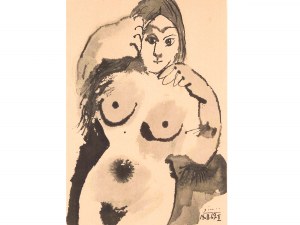 Pablo Picasso, Málaga 1881 - 1973 Mougins, Anhänger, Akt, Offset