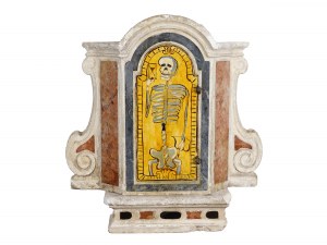 Sakristeischrank mit Skelett, Italien, 16. Jahrhundert