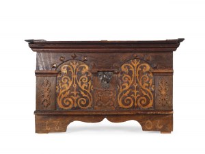 Small chest, alpine, dated 1706