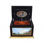 Safe, one-of-a-kind, handcrafted, revolving maritime scenes after Claude J. Vernet