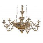 Biedermeier chandelier, eight flames, around 1900