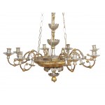 Biedermeier chandelier, eight flames, around 1900