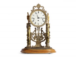 Wedding clock, Biedermeier, around 1840/50