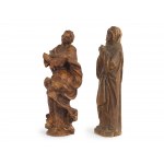 Pair of figures, Mary as Virgin and mourning Mary, 19th century?