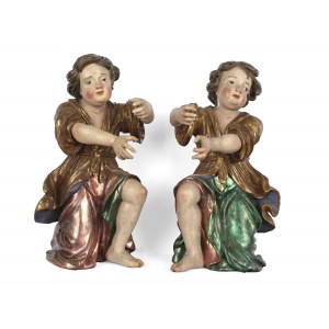 Para barokowych aniołów, alpejski, 18 wieku