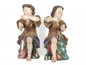 Pair of baroque angels, alpine, 18th century