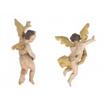Pair of winged angels, South German, mid 18th century