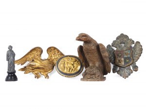 Gemischtes Los: Skulptur, Relief, Adler, Doppeladler, Keramikadler