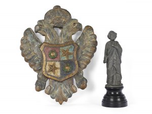 Zmiešaná položka: socha, reliéf, orol, dvojhlavý orol, keramický orol