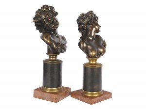 Ariadne und Bacchus, Paar Bronzen