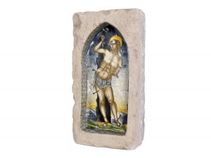 Tile with motif of St Sebastian, Italy, 16th/17th century