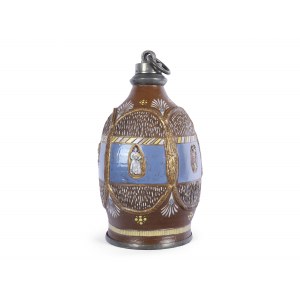 Bottle with saints in relief, 17th century