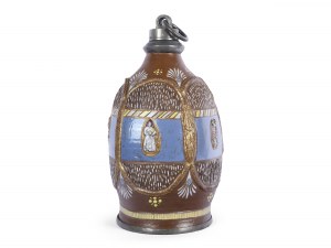 Bottle with saints in relief, 17th century