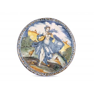 Tazza con allegoria della musica, Italia, XVI-XVII secolo