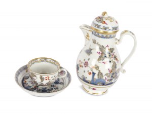 Mocha pot & cup with saucer, Old Vienna, 18th century