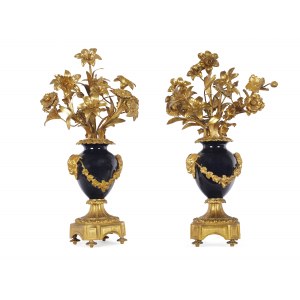 Pair of magnificent vases, France, 2nd half of the 19th century