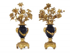 Coppia di magnifici vasi, Francia, seconda metà del XIX secolo