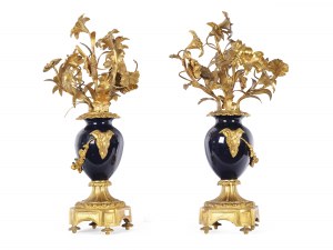 Pair of magnificent vases, France, 2nd half of the 19th century