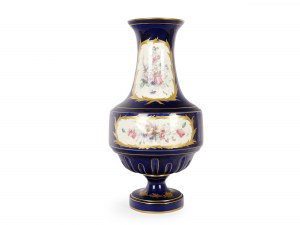 Vase with floral medallions, Sèvres