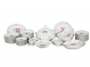 Dinner service, 59-piece, Meissen, Rose decor