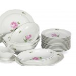 Dinner service, 59-piece, Meissen, Rose decor