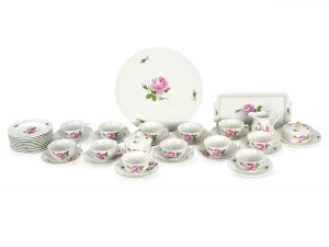 Service à thé, 38 pièces, Meissen, Décor de roses