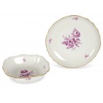 Dinner service for 6 persons, 24-piece, Violet foral decor, Meissen