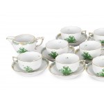 Coffee set, 39 pieces, Herend, Apponyi Vert