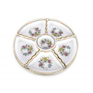 Servisné misky na okrúhlom tanieri, Herend, Fleurs des Indes/Indian Basket Multicolour