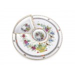 Service bols sur assiette ronde, Herend, Fleurs des Indes/Indian Basket Multicolour