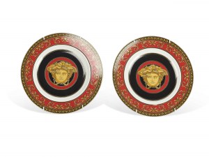 Rosenthal x Versace, Medusa, pair of round plates