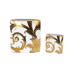 Rosenthal x Versace, Goldene Arabeske, Vasenpaar