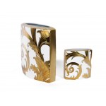 Rosenthal x Versace, Golden Arabesque, pair of vases