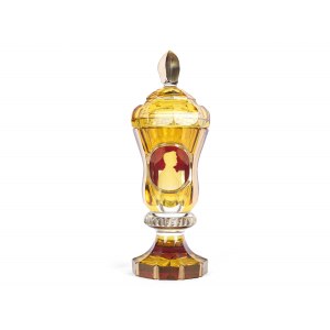 Glass goblet, Biedermeier, around 1840